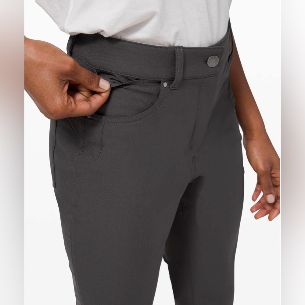 Lululemon City Sleek 5 Pocket Dark Grey Pants Size 6 - Picture 5 of 14
